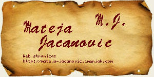 Mateja Jacanović vizit kartica
